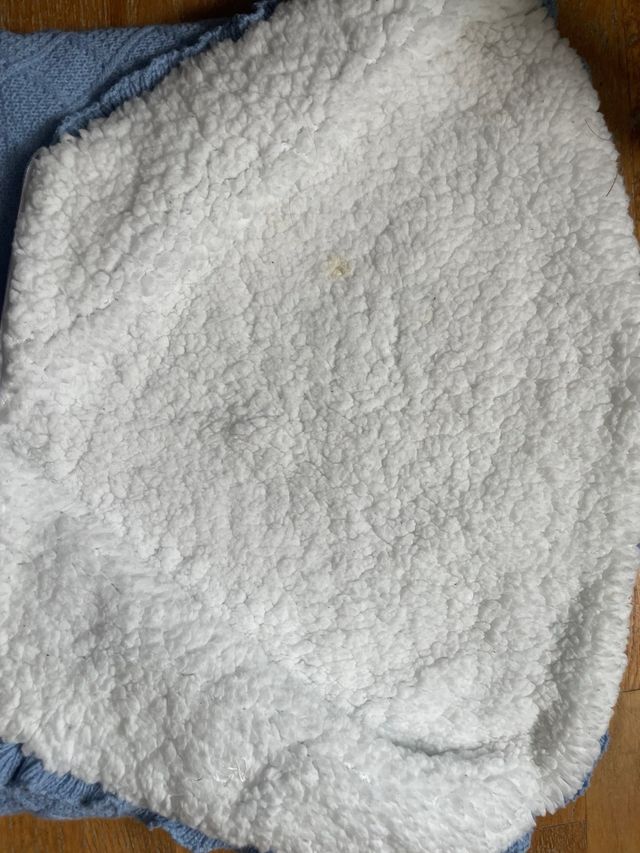 Saco para bebé azul con forro blanco Juliana