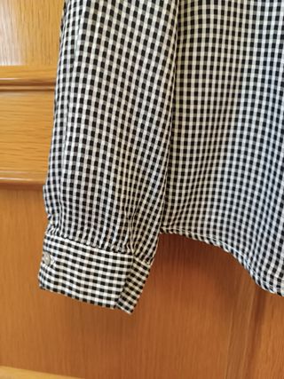 Camisa de Cuadros Mujer con volantes