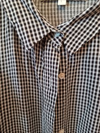 Camisa de Cuadros Mujer con volantes