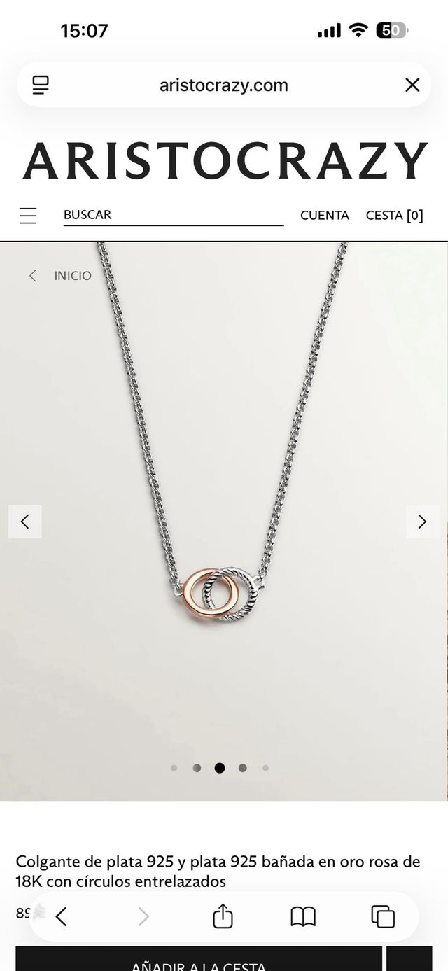 Colgante de plata 925 plata 925 bañada en oro rojo