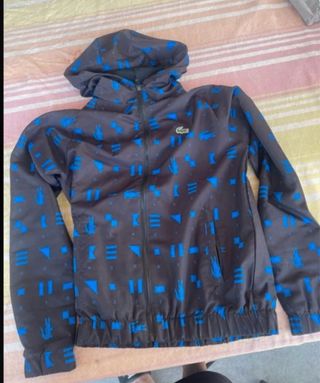 Chaqueta Lacoste Negra y Azul