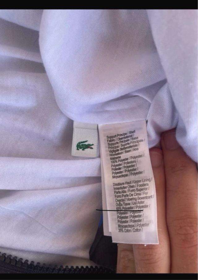 Chaqueta Lacoste Negra y Azul