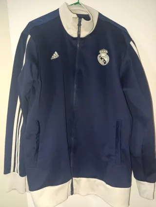 Chaqueta Adidas Real Madrid Azul y Blanca