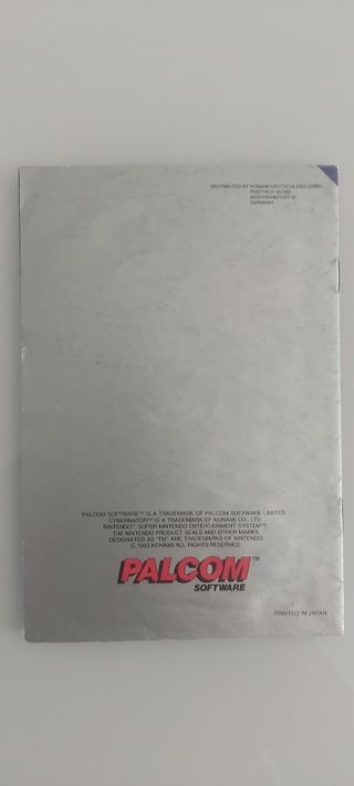 Manual Cybernator PAL NOE snes original