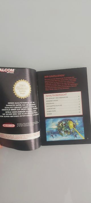 Manual Cybernator PAL NOE snes original