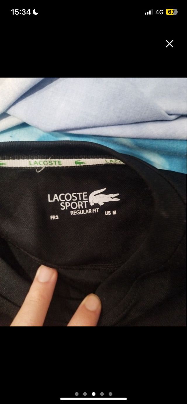 Camiseta Lacoste Negra