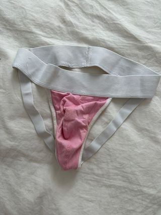 Calzoncillos Suspensorio Rosa y Blanco