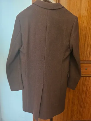 Abrigo Lana Hombre Talla L Marrón