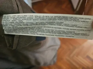 Abrigo Lana Hombre Talla L Marrón