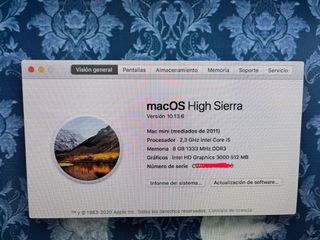 Mac Mini 2011 8GB RAM 240GB HD