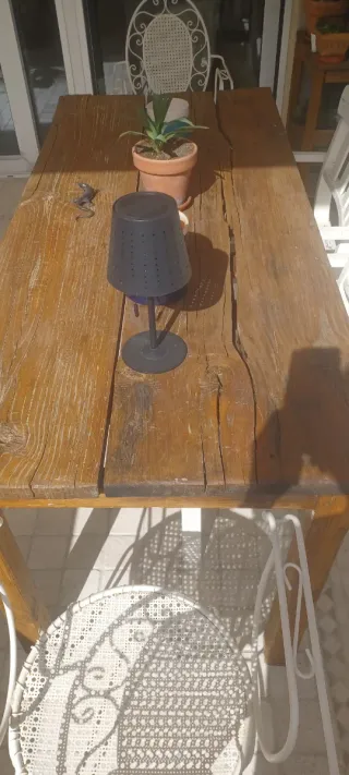 Mesa de madera rústica 6-8 personas