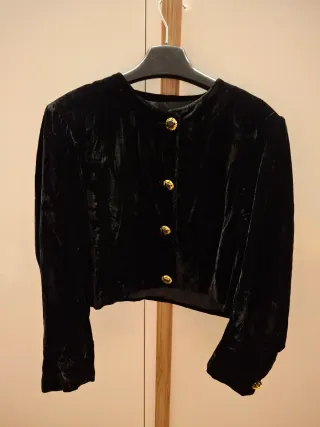 Giacca Velluto Nero Vintage