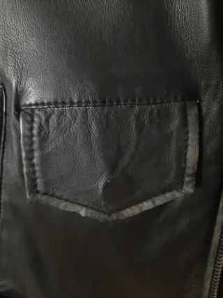 Chaleco Biker Piel Negro