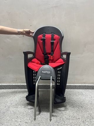 Sillita bici HAMAX Smiley negra/roja