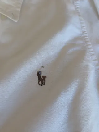 Camisa Polo Ralph Lauren niño blanca manga larga