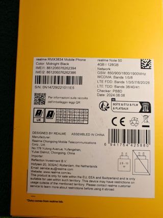 Realme Note 50 4/128GB Midnight Black