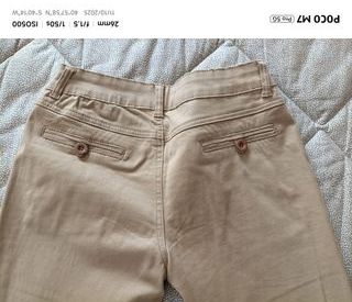Pantaloni beige color pesca