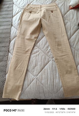 Pantaloni beige color pesca