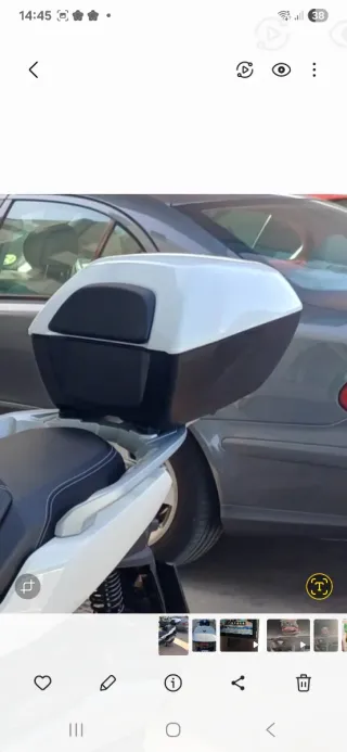 Baúl para moto BMW c400 con soporte y llave
