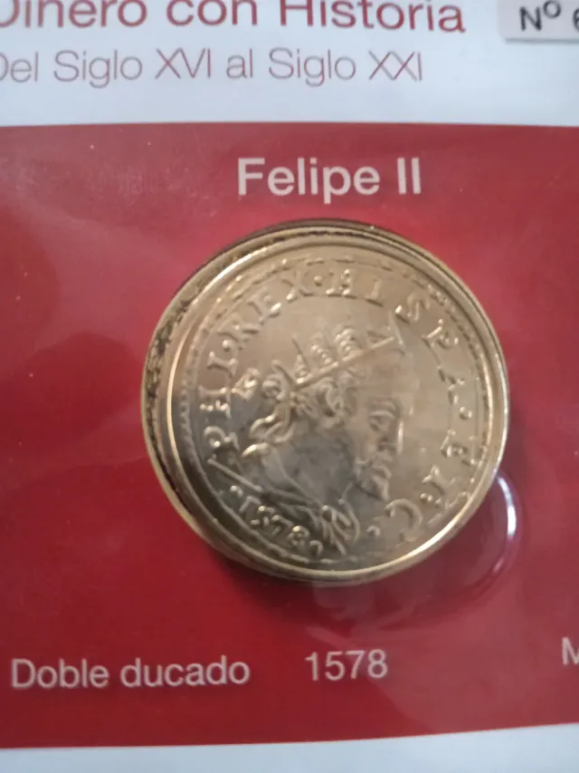 REPRODUCCION Doble Ducado Felipe II Milán 1578