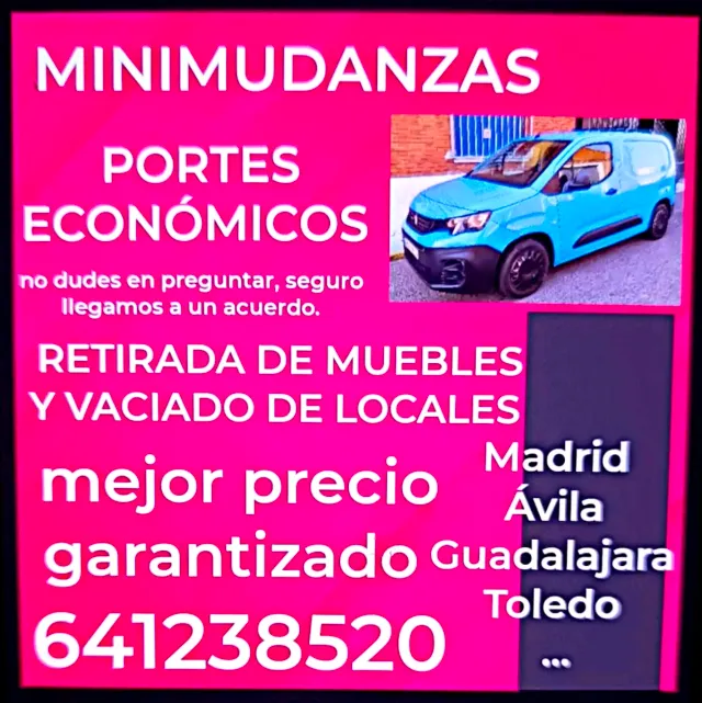 Minimudanzas, retirada de objetos, portes