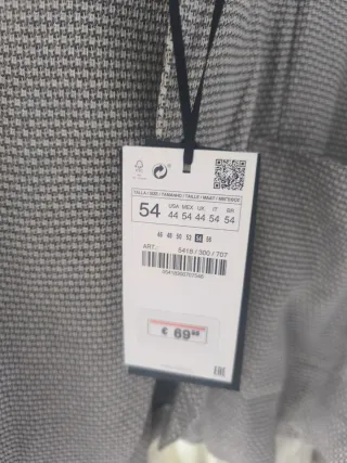 Americana Zara espiga con coderas Talla 54