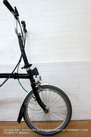 Bicicleta Brompton Negra Plegable