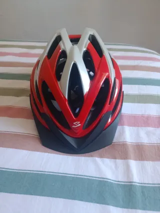 Casco Spiuk Bicicleta Rojo y Blanco