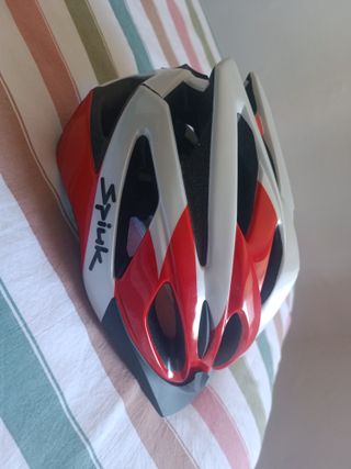 Casco Spiuk Bicicleta Rojo y Blanco