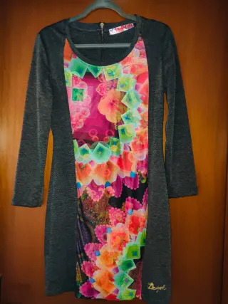 Tubino Desigual grigio multicolor