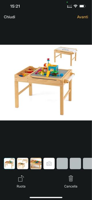 Tavolo Gioco Legno Bambini Multicolore