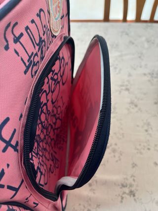 Zaino rosa con disegno ragazza