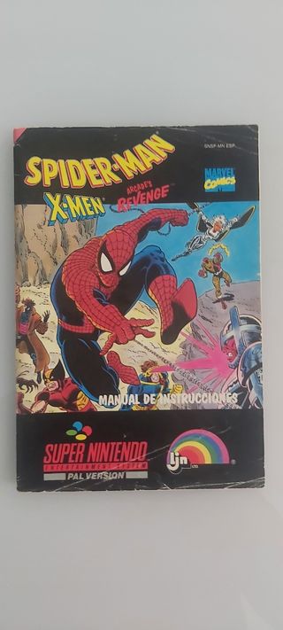 Manual Spiderman X-Men PAL ESP snes original