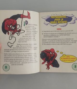 Manual Spiderman X-Men PAL ESP snes original