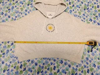 Sudadera Hollister corta gris talla S