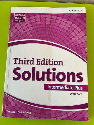 Solutions 3rd Edition Intermediate Plus. Workbook
