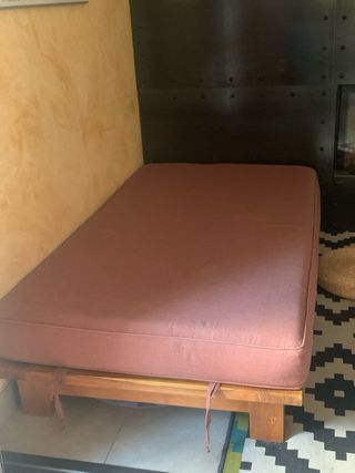 Panche in teak con materasso 160x90