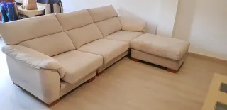 Sofá Chaiselongue 3 Plazas Beige