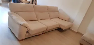 Sofá Chaiselongue 3 Plazas Beige