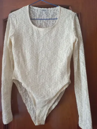 Body encaje manga larga talla 42