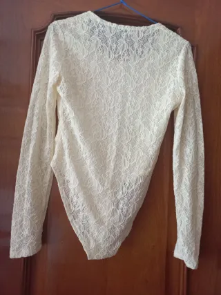 Body encaje manga larga talla 42