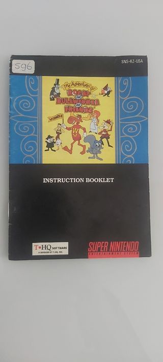 Manual Rocky and Bullwinkle SNES NTSC USA Original