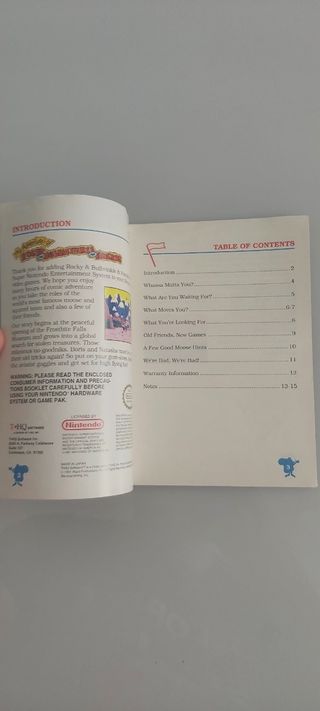 Manual Rocky and Bullwinkle SNES NTSC USA Original