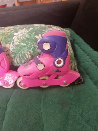 Patines de niña rosas y morados