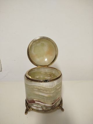 Scatola porta gioie onice e ottone