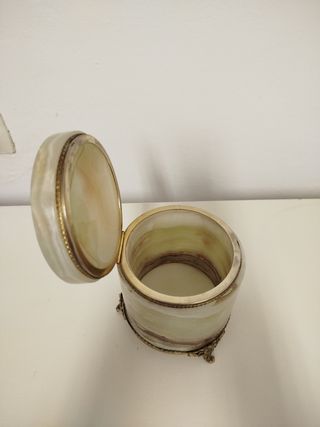 Scatola porta gioie onice e ottone