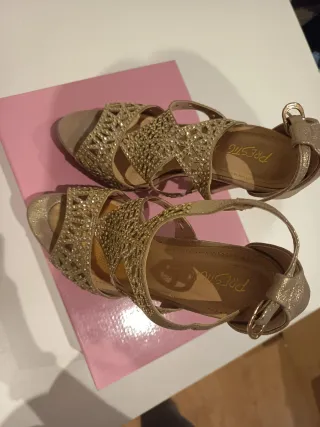 Zapatos de tacón PRESTIGIO dorados