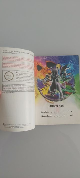 Manual Pokémon Stadium N64 PAL UKV / NNL original 