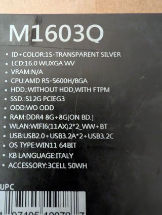 Notebook Asus Vivobook M1603Q - Garanzia 2026