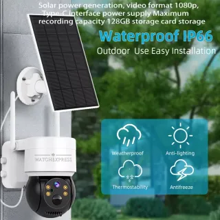 Telecamera Wi-Fi Solare IP66 1080p 128GB